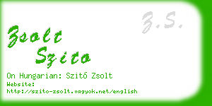 zsolt szito business card